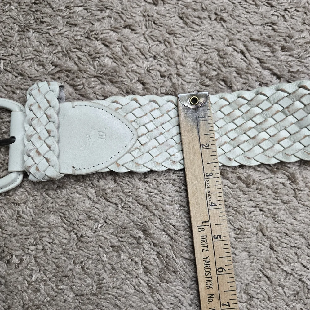 Abercrombie & Fitch Woven Leather Round-Buckle Women's Belt Size M/L